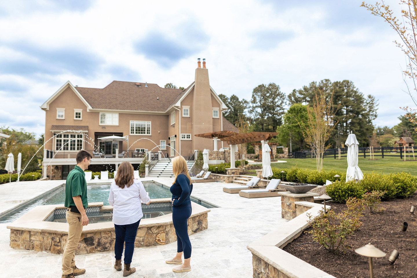 our team of experts looking at the overview documents of the project we completed in Northern VA